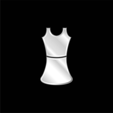 Siyah Kadın Giysisi Gümüş kaplama metalik simge