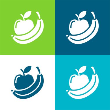 Apple Düz 4 renk en küçük simge kümesi