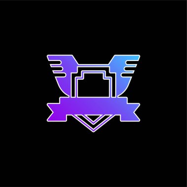 Rozet mavi gradyan vektör simgesi