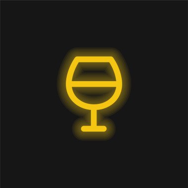 Parlak sarı neon simgesi