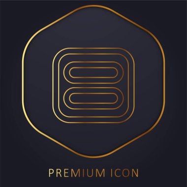 Etkinleştirilmiş altın çizgi premium logosu veya simgesi