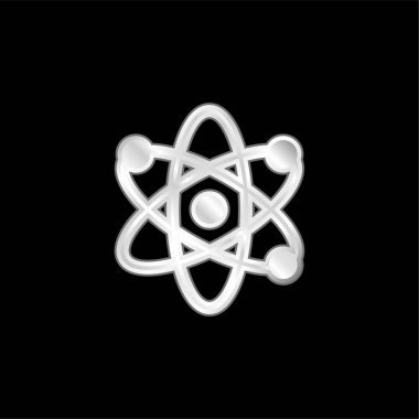 Atom gümüş kaplama metalik simge