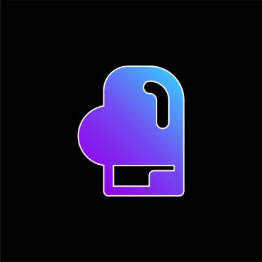 Boks mavi gradyan vektör simgesi