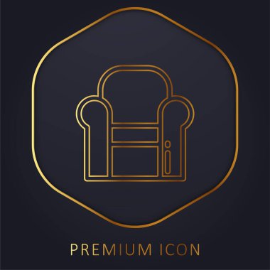 Koltuk altın çizgi prim logosu veya simgesi
