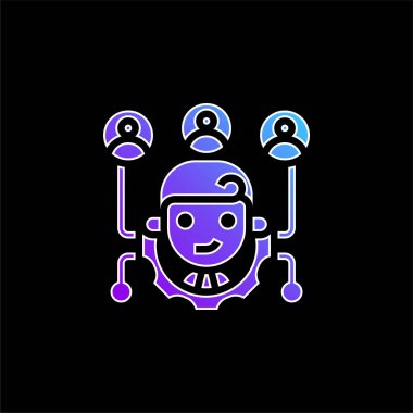 Yardımcı Pazarlama mavi gradyan vektör simgesi