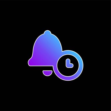 Alarm mavi gradyan vektör simgesi