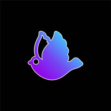 Kuş mavisi gradyan vektör simgesi