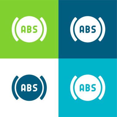 ABS Düz 4 renk en küçük simge kümesi