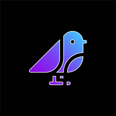 Kuş mavisi gradyan vektör simgesi