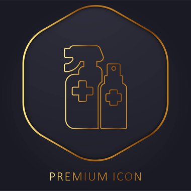 Alkol altın çizgisi prim logosu veya simgesi