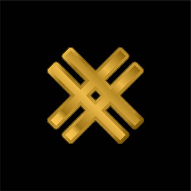 Astrolojik Hinduizm Sembol altın kaplama metalik simge veya logo vektörü