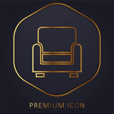 Koltuk altın çizgi prim logosu veya simgesi