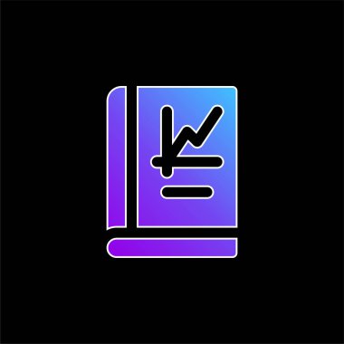 Kitap mavi gradyan vektör simgesi