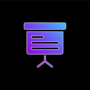 Tahta mavi gradyan vektör simgesi