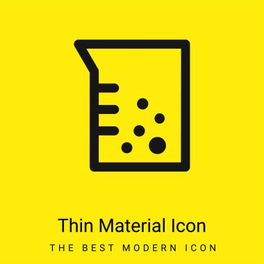 Beaker Symbol minimal bright yellow material icon clipart