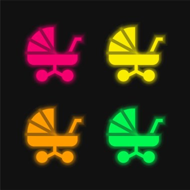 Bebek Arabası: Parlak neon taşıyıcı simgesi