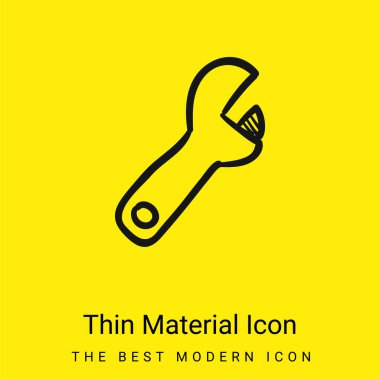 Ayarlanabilir İngiliz El Yapı Aracı Asgari parlak sarı malzeme simgesi