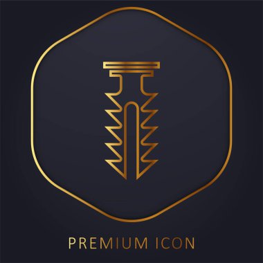 Çapa altın çizgisi prim logosu veya simgesi