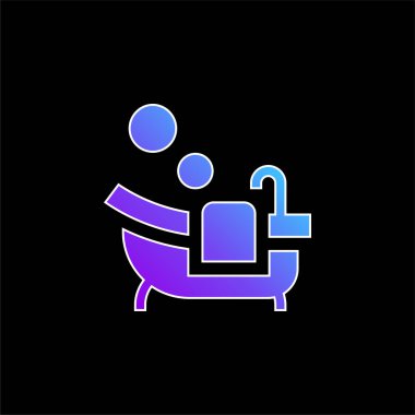 Küvet mavisi gradyan vektör simgesi