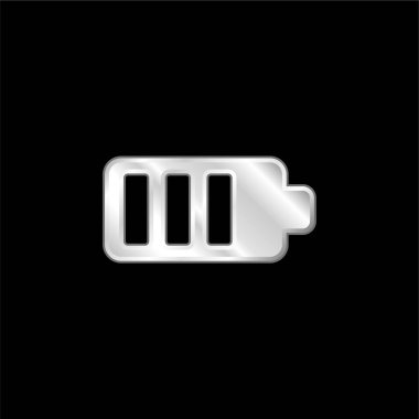 Pil gümüş kaplama metalik simge