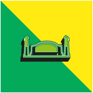 Bell Telefon Anıtı, ABD Yeşil ve Sarı 3D vektör simgesi logosu
