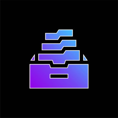 Mavi gradyan vektör simgesini arşivle