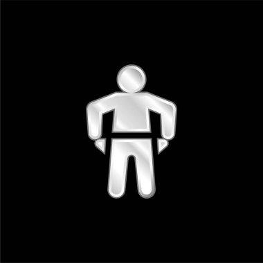 İflas gümüş kaplama metalik simge