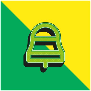 Bell Green ve sarı modern 3D vektör simgesi logosu