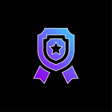 Rozet mavi gradyan vektör simgesi