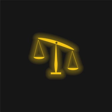 Ölçeklendirme Değişkeni dengelenen sarı parlayan neon simgesi