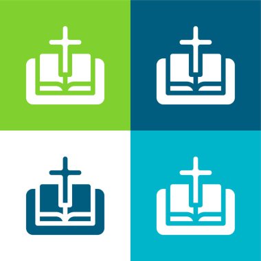 Bible Düz 4 renk en küçük simge kümesi