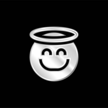 Melek gümüş kaplama metalik simge