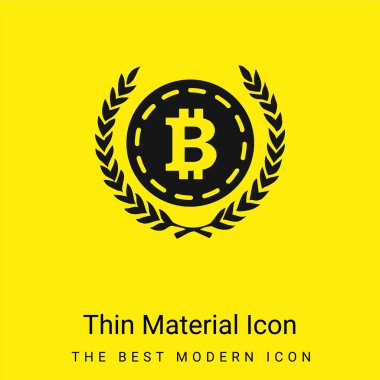 Zeytinli Bitcoin İki Tarafta da Asgari Parlak Sarı Madde Simgesi Yapıyor