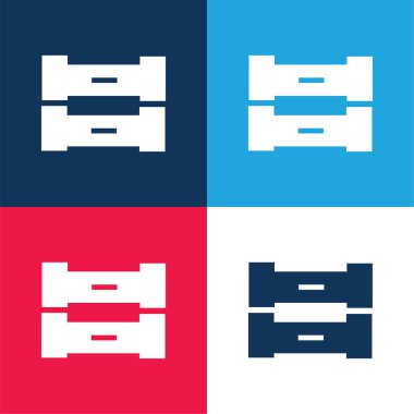 Veri mavi ve kırmızı için kutular En küçük simge kümesi