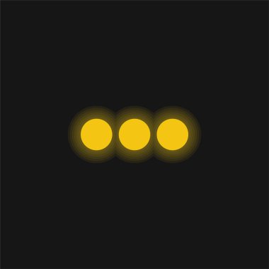 Uygulama sarı parlayan neon simgesi