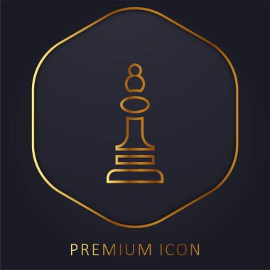 Bishop golden line premium logo or icon clipart