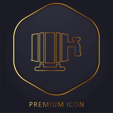 Fıçı altın çizgi prim logosu veya simgesi