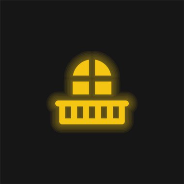 Balkon sarısı parlak neon simgesi