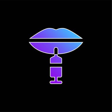 Botoks mavi gradyan vektör simgesi