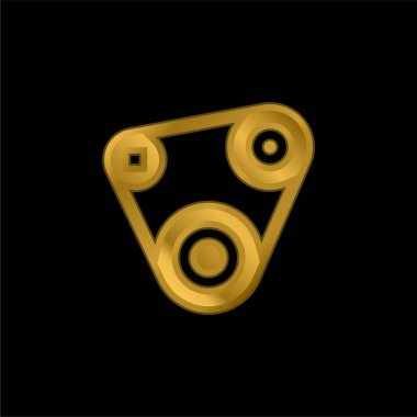 Kemer altın kaplama metalik simge veya logo vektörü