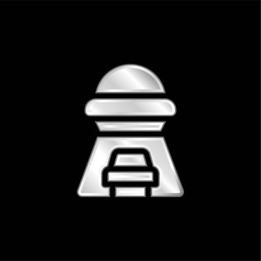 Kaçırma gümüş kaplama metalik simge