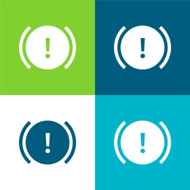 Fren Düz 4 renk minimal simgesi seti