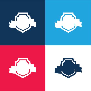 Ödül Kalkanı Mavi ve Kırmızı En düşük simge kümesi