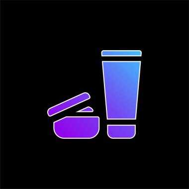 Güzellik, mavi gradyan vektör simgesi üretir