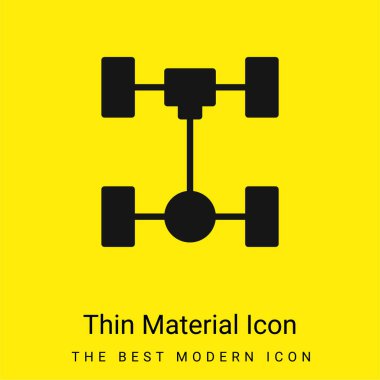 Axle minimal bright yellow material icon clipart