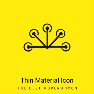 Antenna minimal bright yellow material icon clipart
