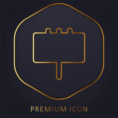 Billboard altın çizgisi prim logosu veya simgesi