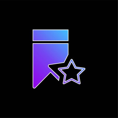 Yer imi mavi gradyan vektör simgesi