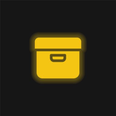 Kutu sarısı parlak neon simgesi