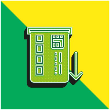 ATM Yeşil ve Sarı Modern 3D vektör simgesi logosu